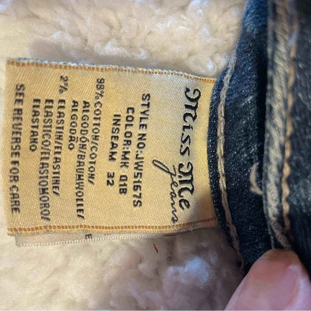 Miss Me low rise skinny embroidered flap pocket jeans size 30 - Picture 6 of 10